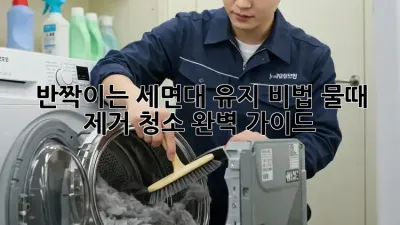 반짝이는 세면대 유지 비법: 물때 제거 청소 완벽 가이드